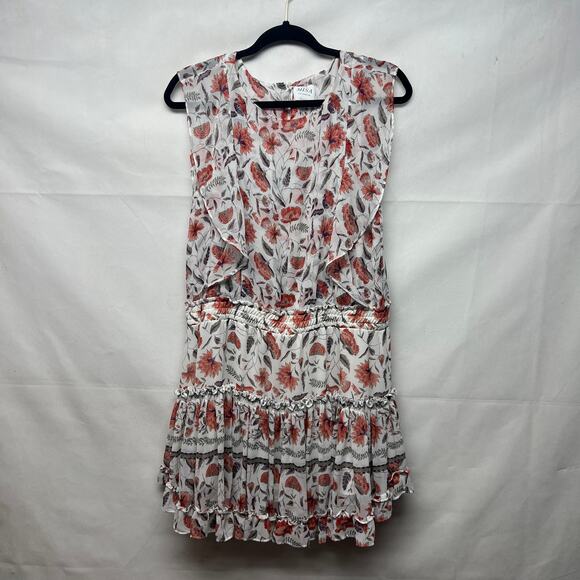 MISA Los Angeles Womens Floral Dress Medium Tiered Low Waist Cottagecore Party - Picture 1 of 9